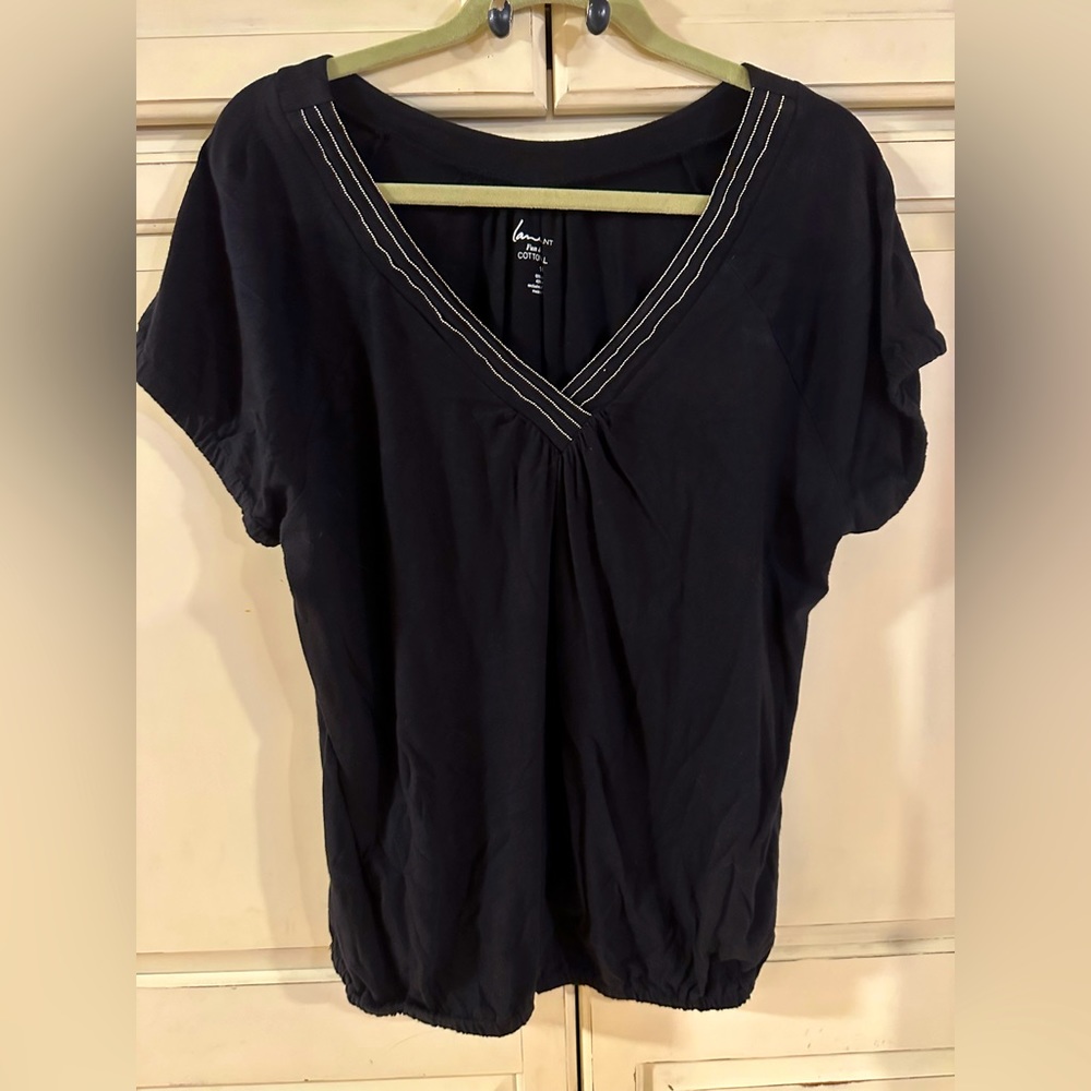 Lane Bryant top with silver detail